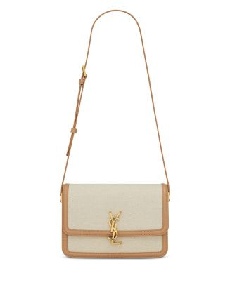 Saint Laurent Solferino Medium in Canvas and Vegetable-Tanned Leather  | Bloomingdale's Handbags | Bloomingdale's (US)
