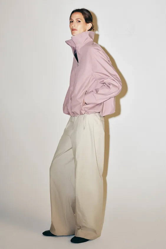 ZARA WOMAN COLLECTION. Jacket made from cotton yarn. Features a high neck and long sleeves with c... | Zara US