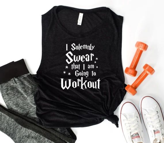 I Solemnly Swear That I am Going to Workout Tank | Harry Potter-Inspired | Etsy (US)