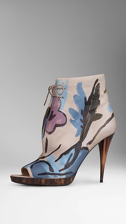 Hand-painted Leather Ankle Boots | Burberry (US)