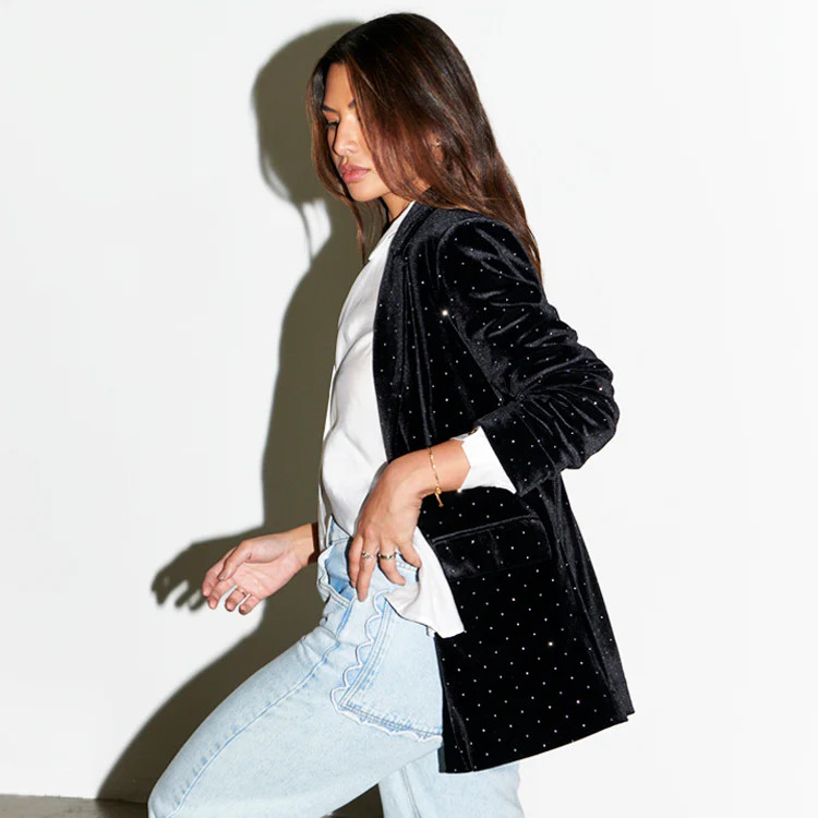 Black Velvet Quinn Blazer | Never Fully Dressed US
