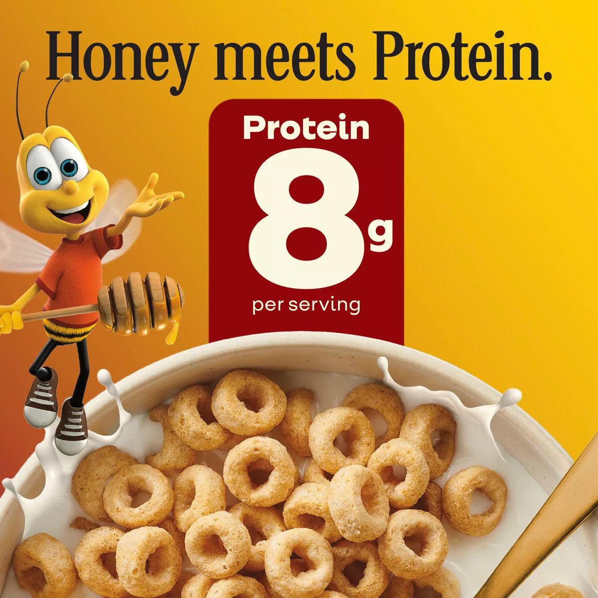 Cheerios Protein Gluten Free Honey Nut Family Size Breakfast Cereal - 14oz | Target