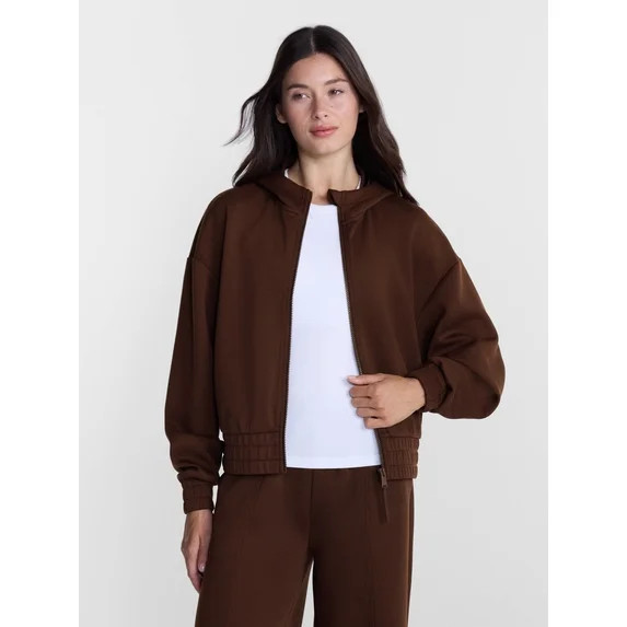 Avia Women's ScubaKnit Cropped Zip Hoodie, Sizes XS-XXXL | Walmart (US)