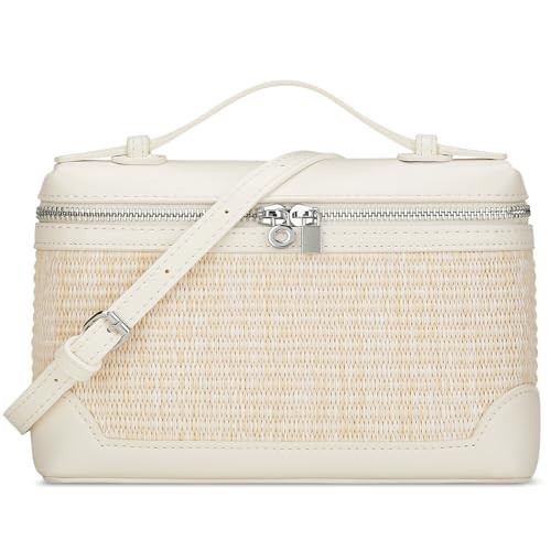 KKXIU Straw Crossbody Bags for Women,Top Handle Beach Bag & Clutch Raffia Summer Vacation Purse S... | Amazon (US)