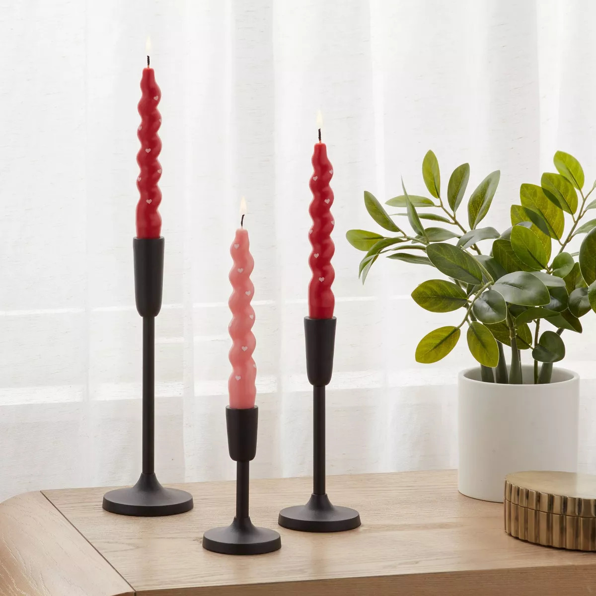 6pk Taper Candle Set Red and Pink - Room Essentials™ | Target