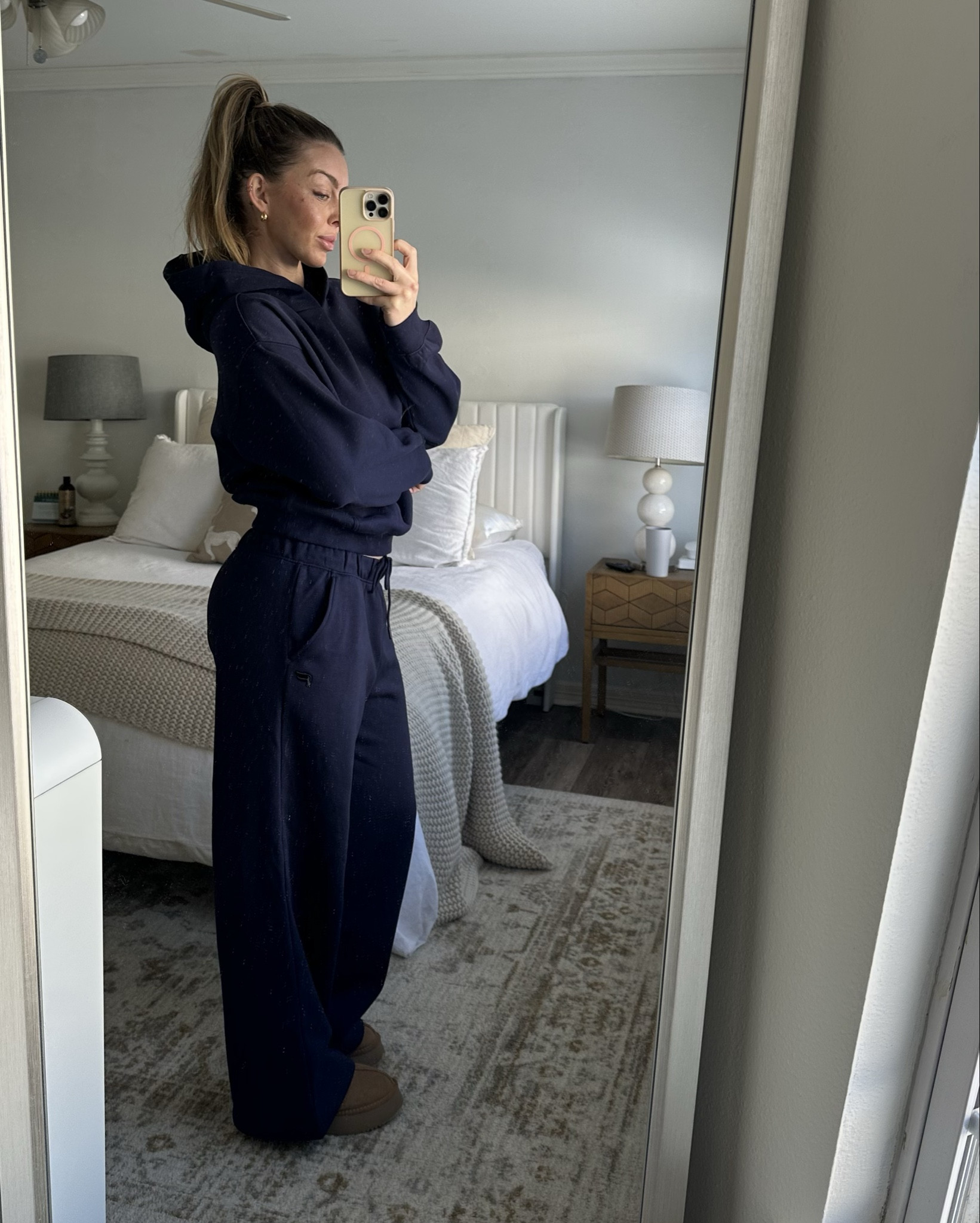 sweatsuits never fit me & this brand and style just WORKS! Wearing medium/tall for pants and small in hoodie.  Length is perfect for tall girl, perfect amount of baggyness. So soft. So nice to have multiple sets to put on and know they are going to make you feel put together while being comfy 

#LTKootd #LTKActive #LTKTall