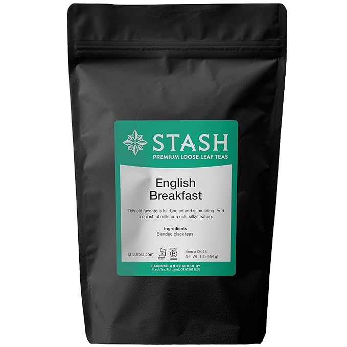 Stash Tea English Breakfast Loose Leaf Tea 16 Ounce Loose Leaf Premium Black Tea for Use with Tea... | Amazon (US)