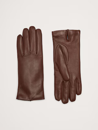 Italian Leather Cashmere-Lined Gloves | Banana Republic (US)