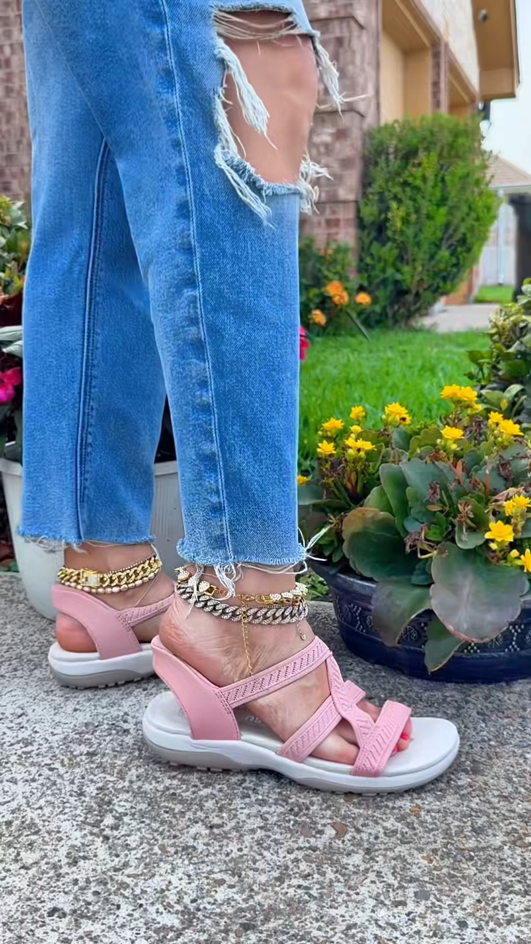 On in seconds, comfy all day—these Skechers sandals just get it. 

 #skechers #skecherssandals #summersandals #comfortablesandals #ad #LTKootd #LTKWorkwear #LTKTravel