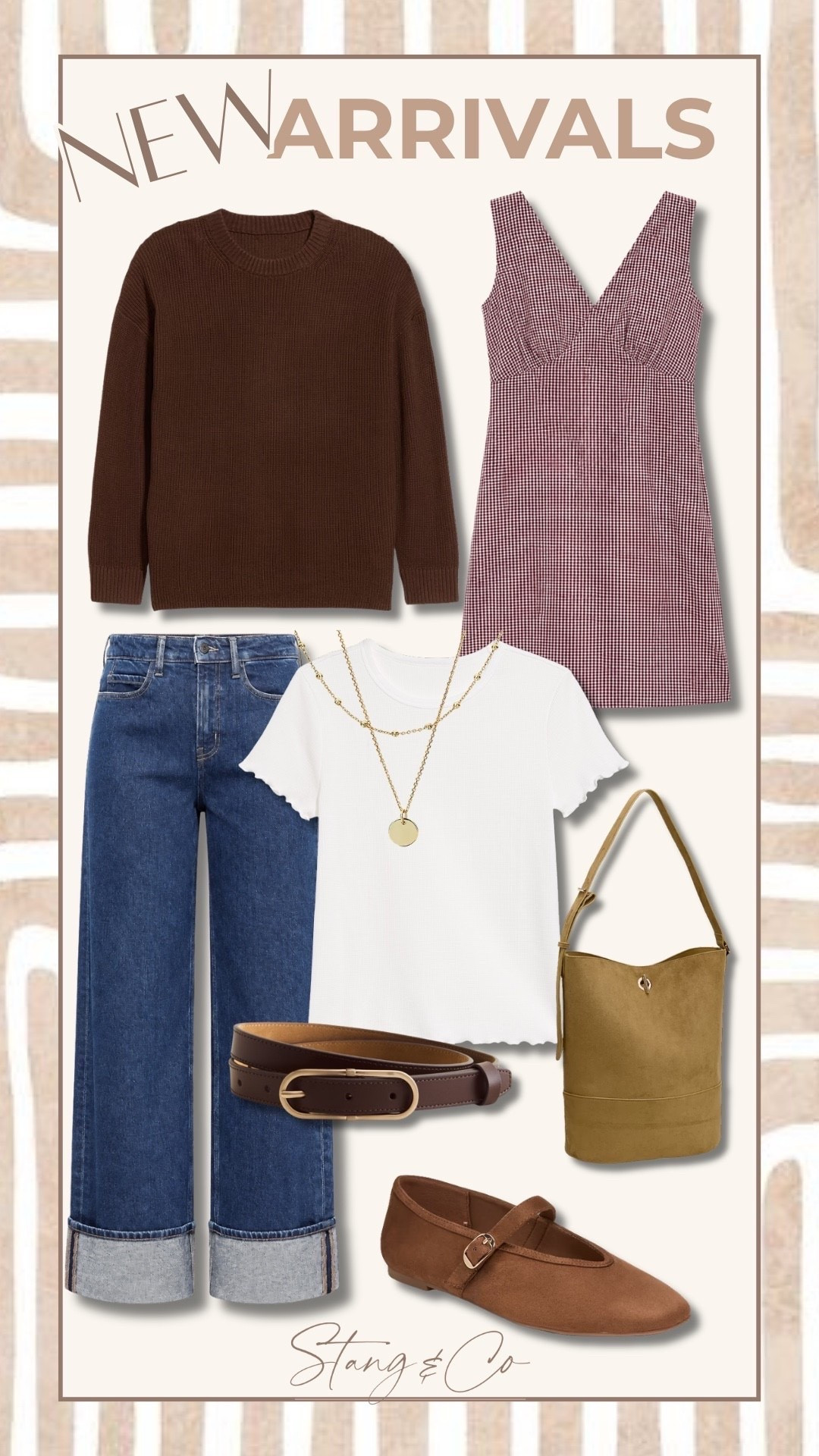 New arrivals are making me very ready for fall! Chocolate brown, cuffed denim, easy layers, and the cutest accessories are all so good for transitioning into cooler weather.

Fall new arrivals, Fall fashion finds, Chocolate brown sweater, Cuffed jeans, Fall dress, Mary Jane flats, Suede shoulder bag, Transitional outfits, Fall accessories, Tall girl fashion, Fall wardrobe, StangandCo

#LTKSeasonal #LTKootd #LTKTall