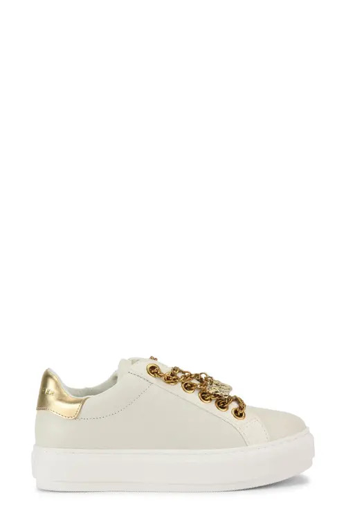 Kurt Geiger London Laney Chain & Charm Sneaker in Open White at Nordstrom, Size 7.5Us | Nordstrom