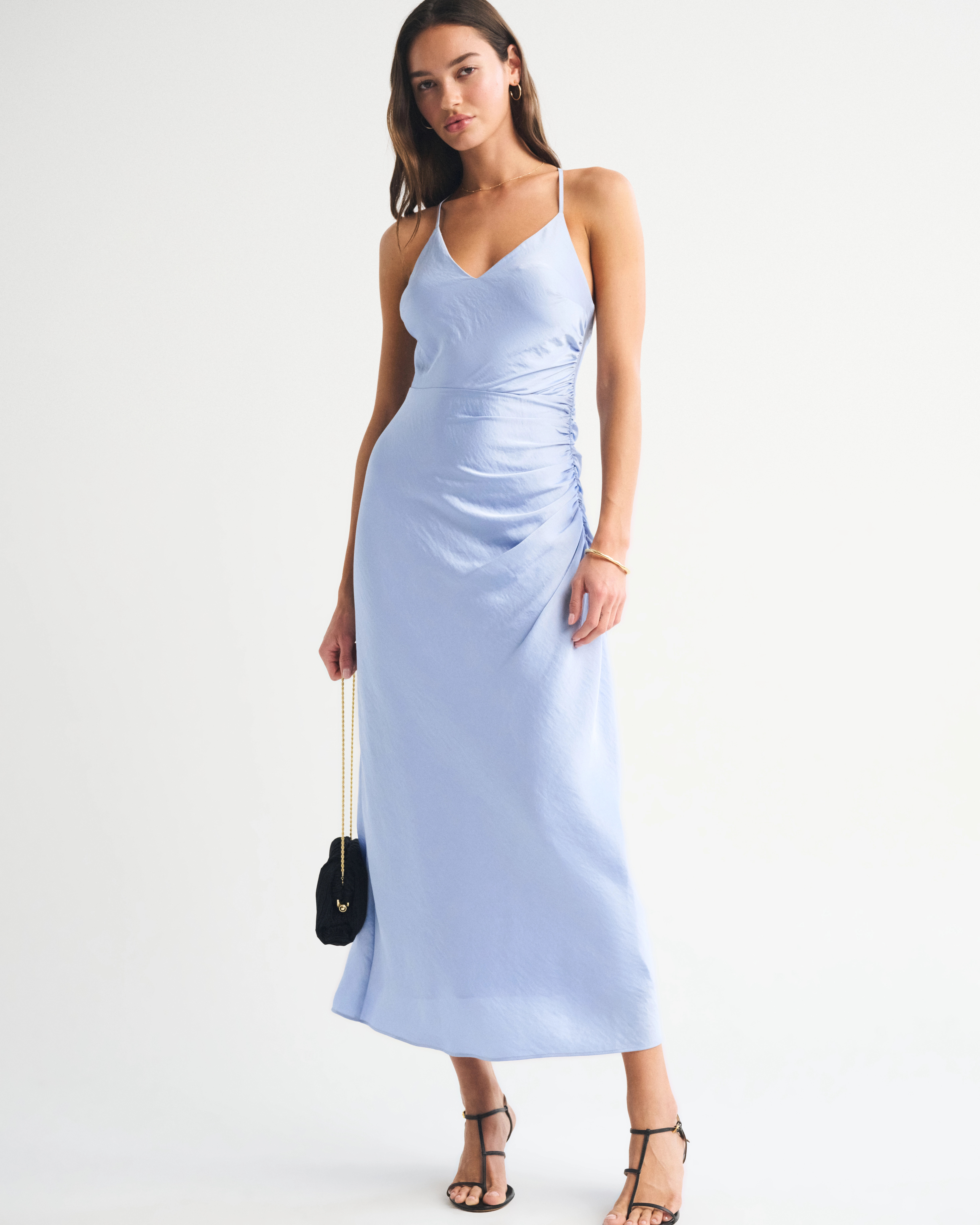 Open-Back Hardware Maxi Dress | Abercrombie & Fitch (US)