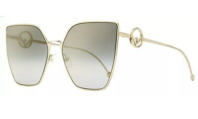 F for Fendi Square oversized Sunglasses FF0323S FT3FQ 63mm Gold  | eBay | eBay AU