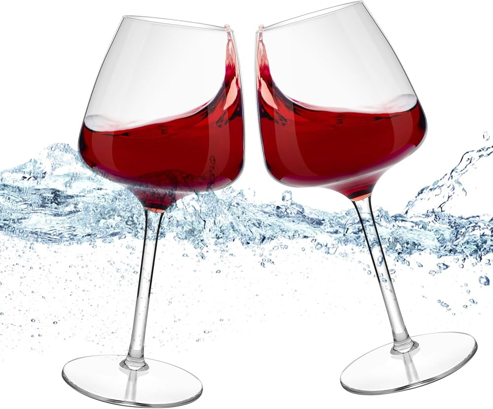 MICHLEY Floating Wine Glasses for Pool Unbreakable Tritan Plastic Red Wine Glasses with Stem Pool... | Amazon (US)