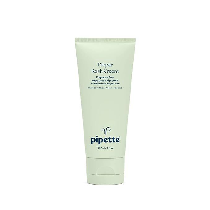 Pipette Diaper Rash Cream - Relieve & Prevent Diaper Rash with Non-Nano Zinc Oxide, Fragrance-Fre... | Amazon (US)