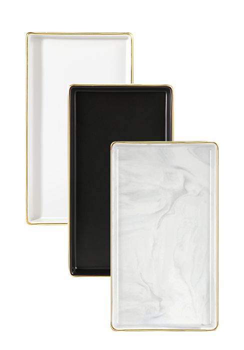 Luxspire Bathroom Vanity Tray, Resin Black Bathroom Tray Toilet Tank Tray, 11 x 4 inch Kitchen Si... | Amazon (US)