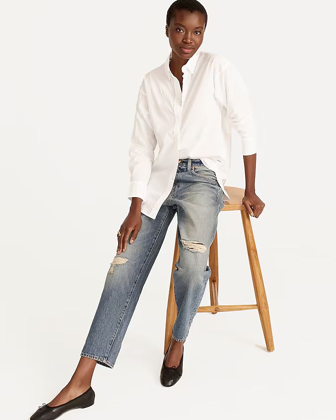 Relaxed-fit washed cotton poplin shirt | J.Crew US