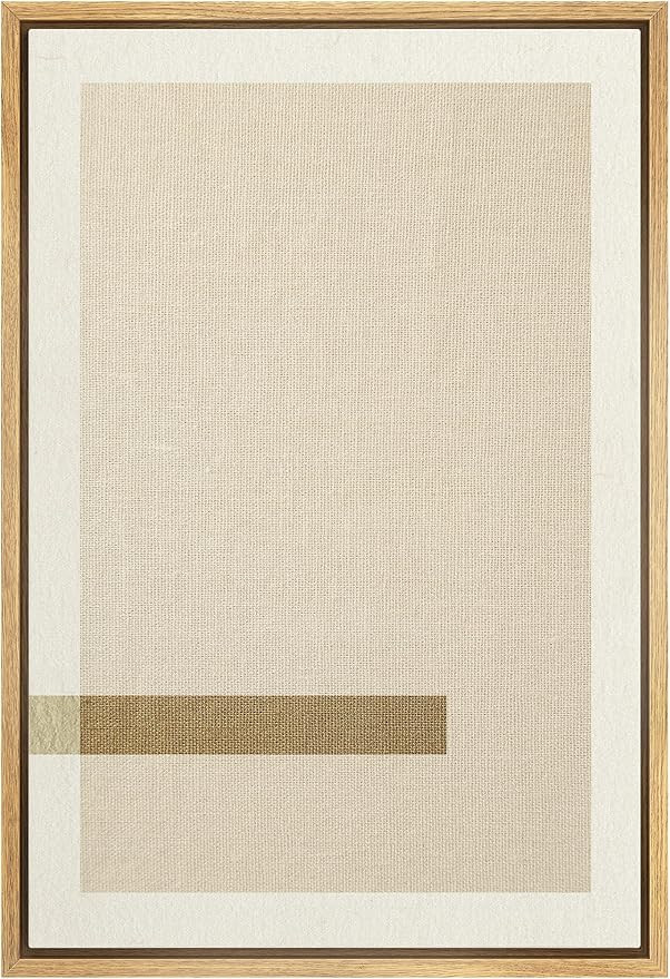 IDEA4WALL Framed Canvas Print Wall Art Tan Brown Square Polygon Collage Abstract Geometric Illust... | Amazon (US)