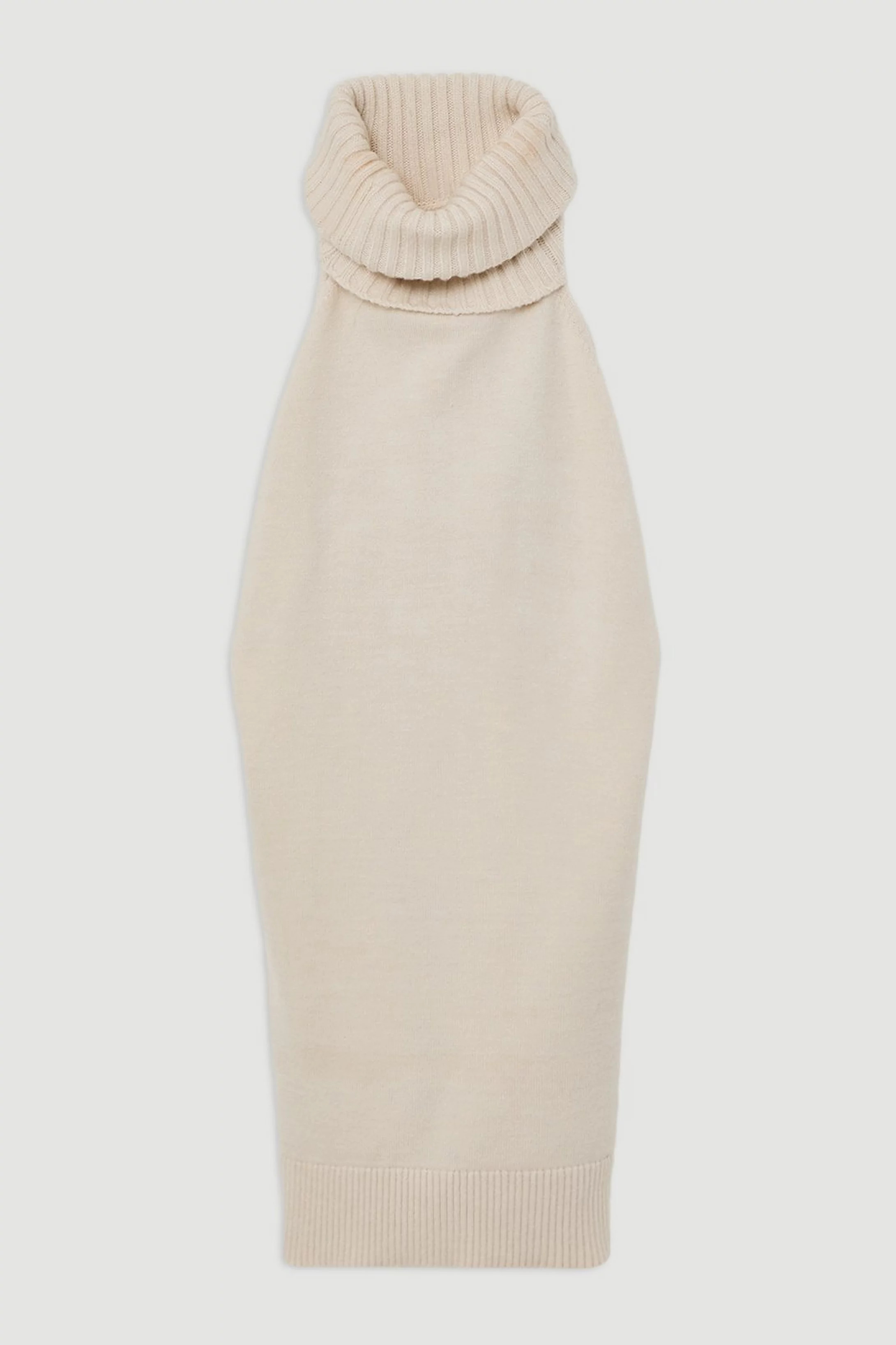 Sleeveless Viscose Blend Roll Neck Knit Jumper | Karen Millen | Karen Millen UK + IE + DE + NL
