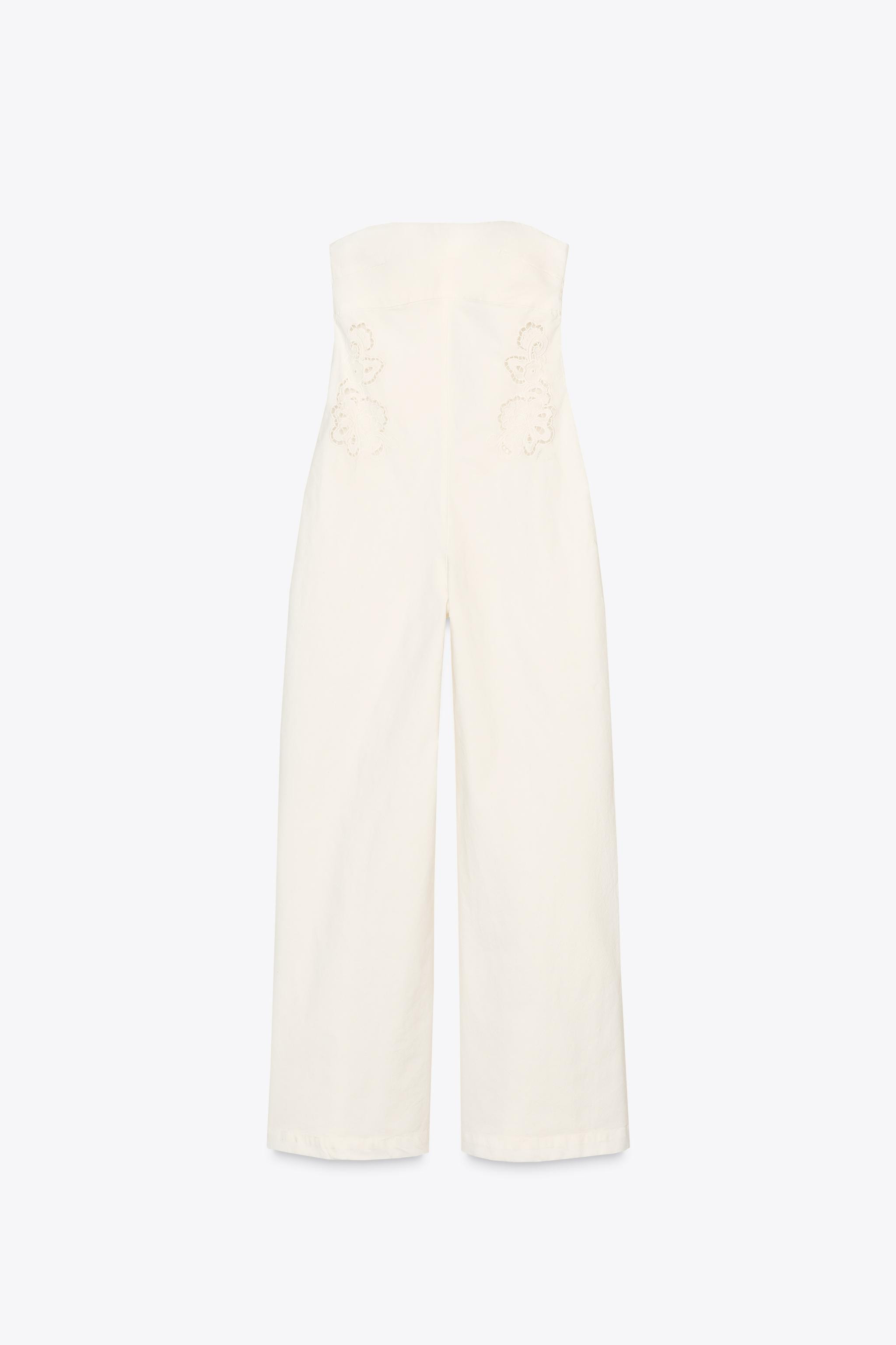 LONG EMBROIDERED JUMPSUIT | Zara US