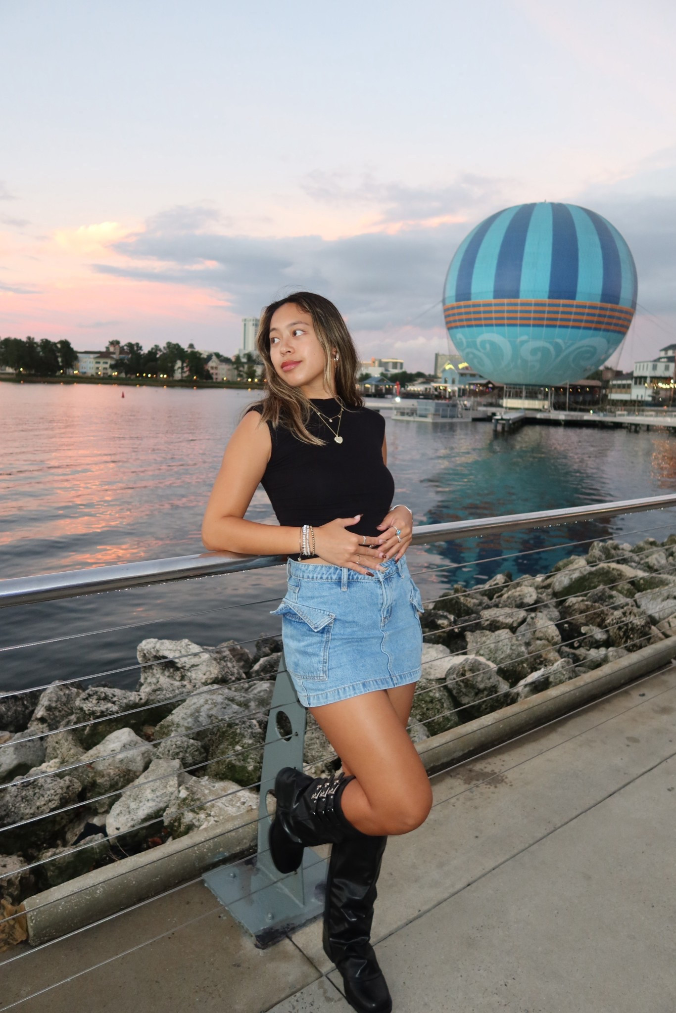 disney springs fit :) 

bolts are from just fab online and are the robbie flat boot :) 

#LTKSeasonal #LTKStyleTip #LTKTravel
