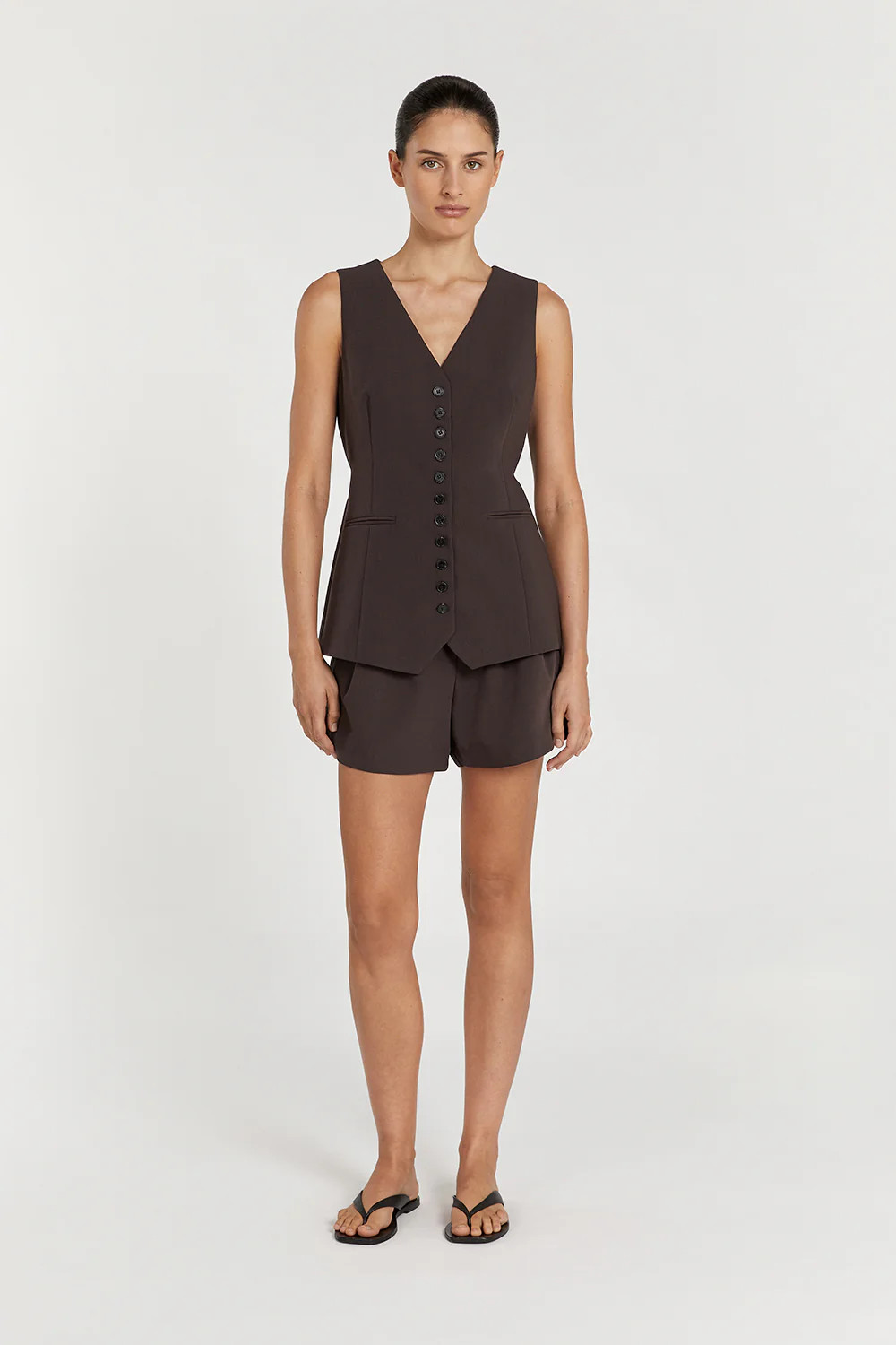 ELLE DARK CHOCOLATE VEST | DISSH