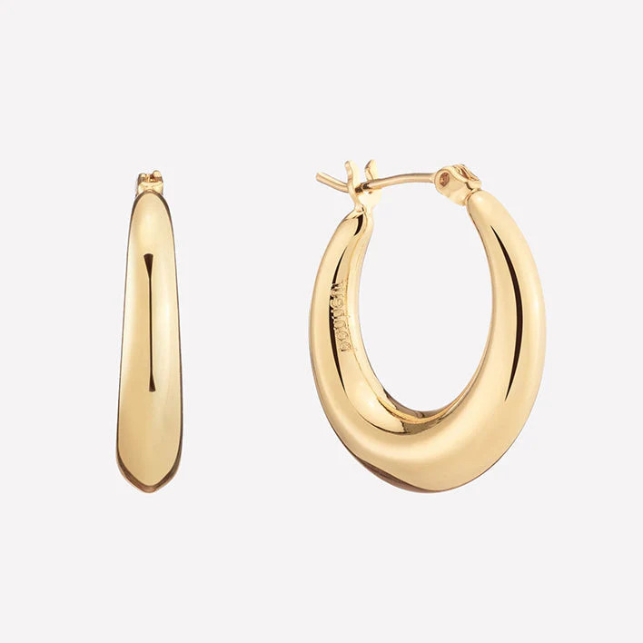 Puffed Hoop Earrings | BONHEUR JEWELRY