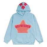 Aelfric Eden Womens Graphic Hoodies Pink Star Print Hoodie Unisex Oversized Hoodies Long Sleeve P... | Amazon (US)