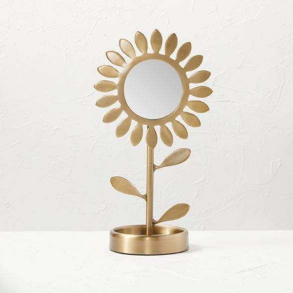 Sunflower Vanity Mirror Brass - Opalhouse&#8482; designed with Jungalow&#8482; | Target