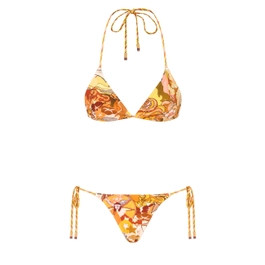 Stardust Mini Tri Bikini - Mustard Stardust | ZIMMERMANN (US, CA, EU, MENA)