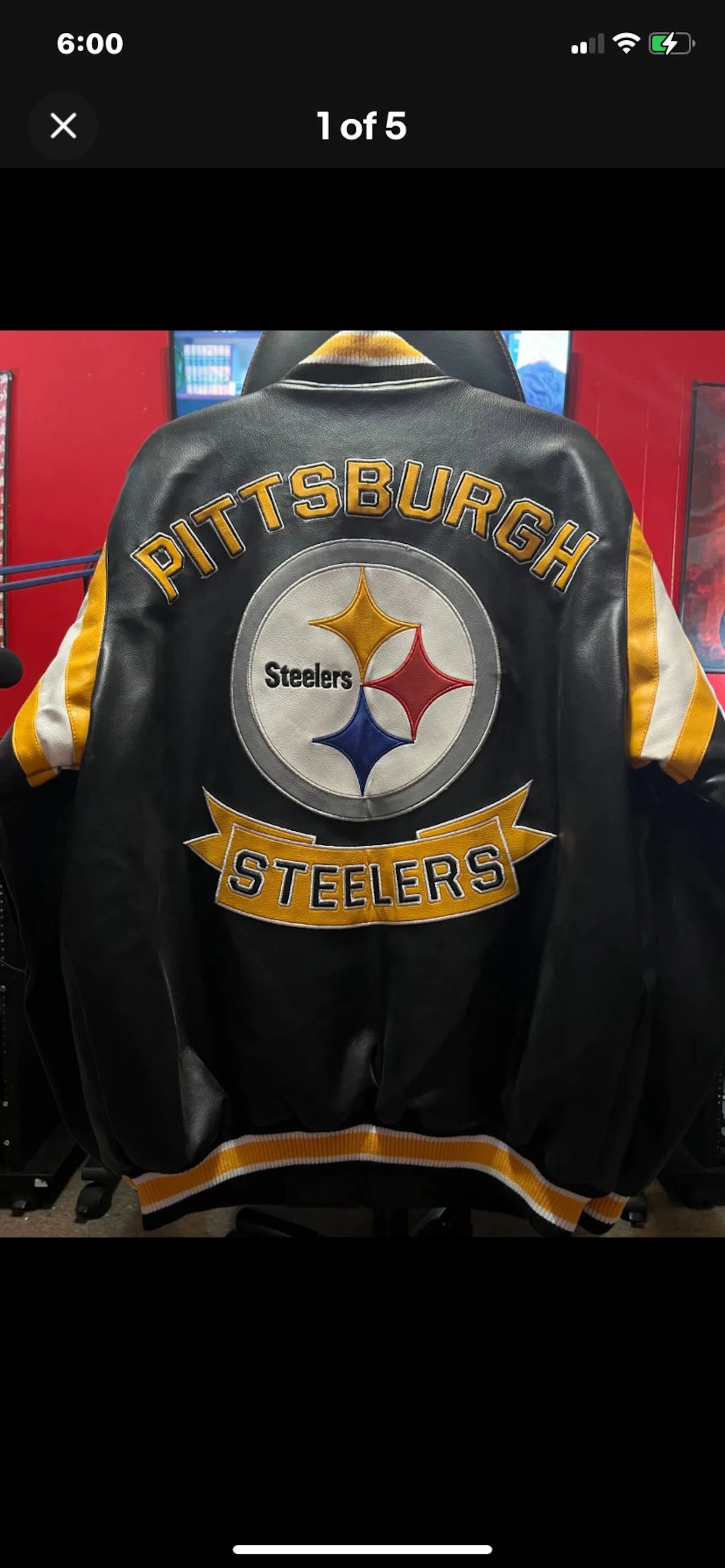 Pittsburgh Steelers NFL Official Team Apparel L Faux Material Football Jacket - Etsy | Etsy (US)