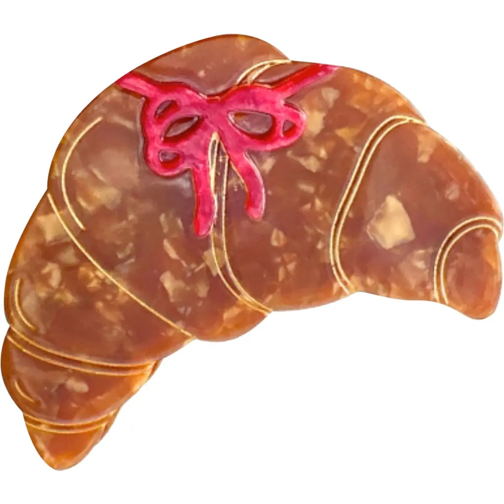 Solar Eclipse Hand Painted Bow Croissant Claw Clip in Brown at Nordstrom | Nordstrom
