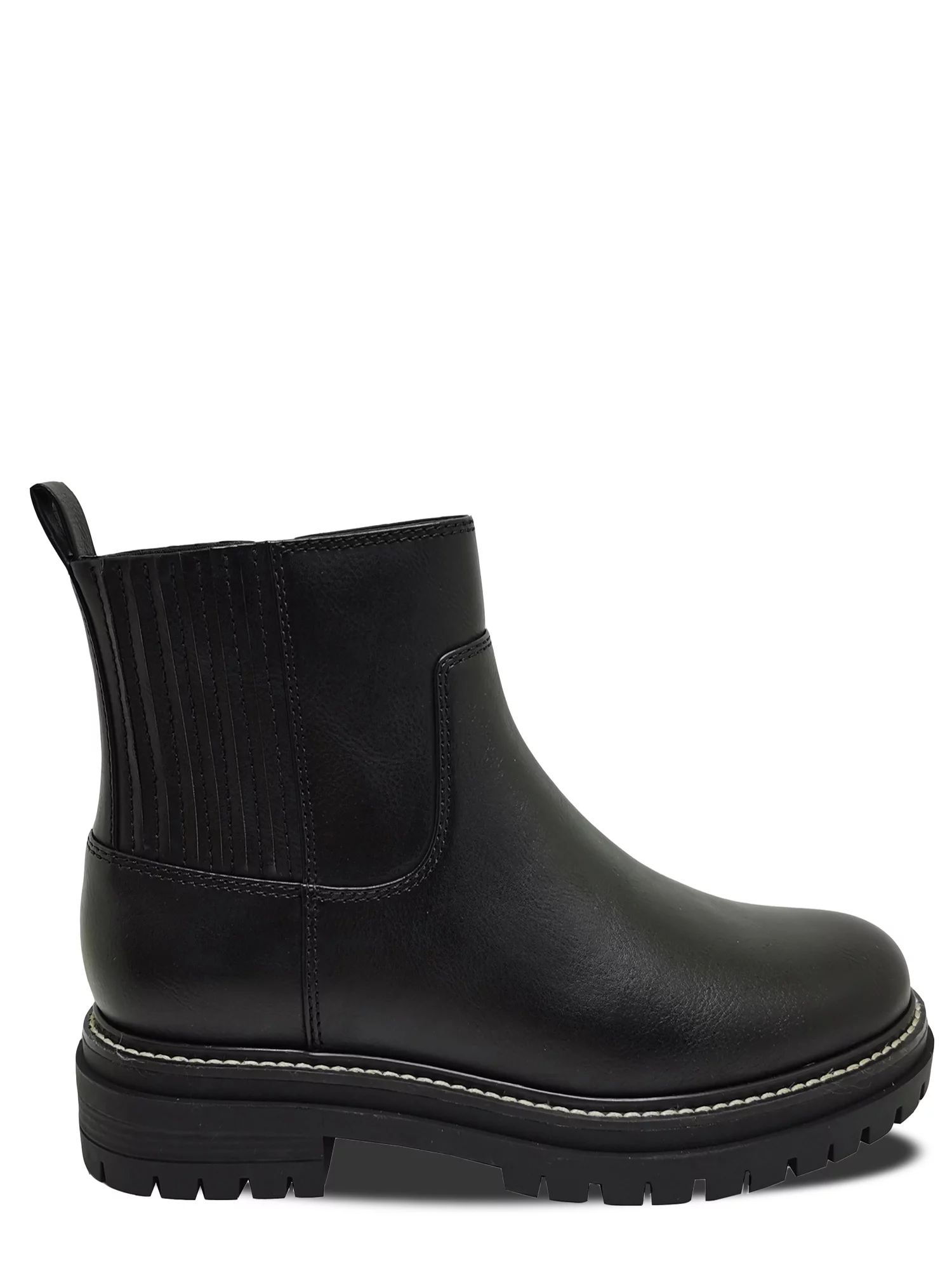 Time and Tru Women's Lug Chelsea Boots, Wide Width Available - Walmart.com | Walmart (US)
