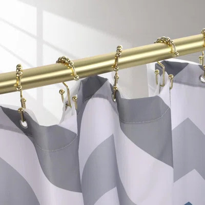 Double Sided Shower Curtain Hooks, Stainless Steel Shower Hooks Rust Proof,Gold, Set Of 12 | Wayfair North America