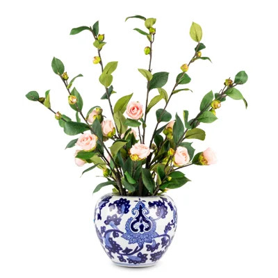 Beau Toile Rose Branch Arrangement | Wayfair North America