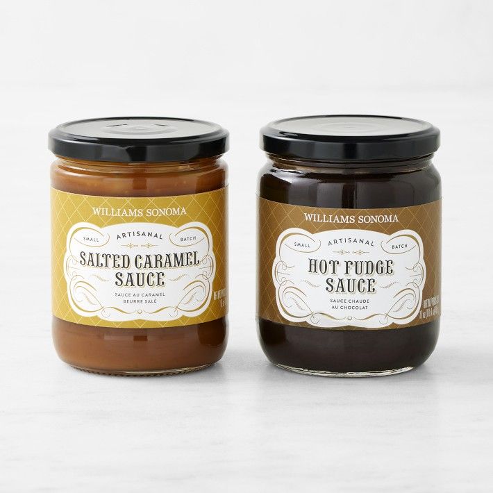 Williams Sonoma Hot Fudge & Caramel Sauce Set | Williams-Sonoma