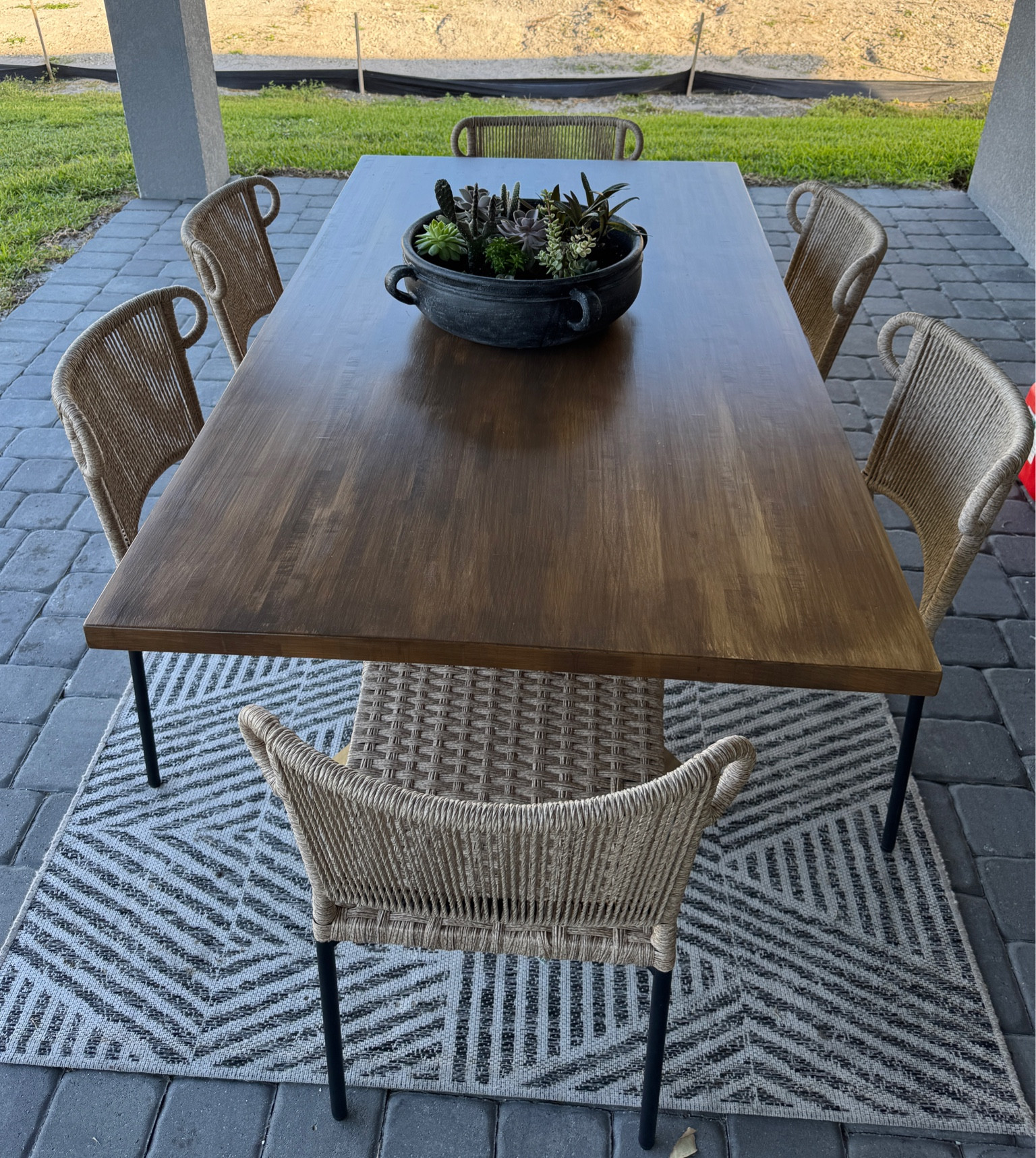 Outdoor chairs , succulent pot , and rug  

#LTKOver40 #LTKHome #LTKSaleAlert