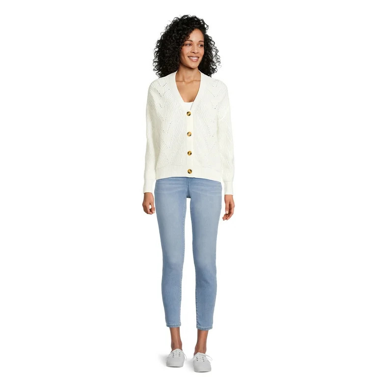 Time and Tru Women's Boyfriend Cardigan, Sizes XS-XXXL - Walmart.com | Walmart (US)