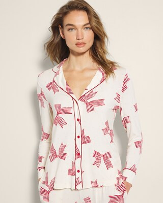 Long-Sleeve Printed Notch Collar | SOMA