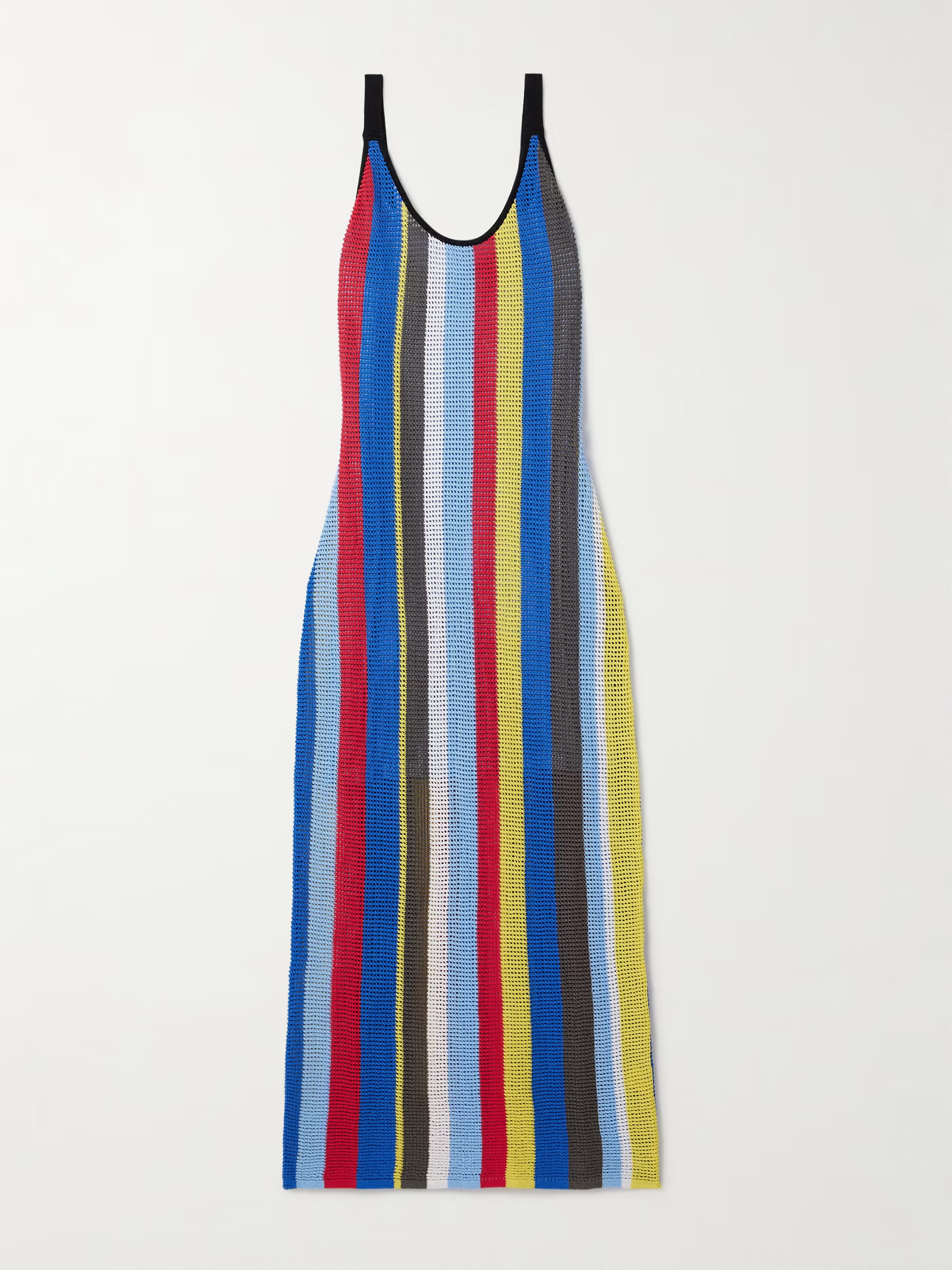 Jessica striped crocheted cotton midi dress | NET-A-PORTER APAC