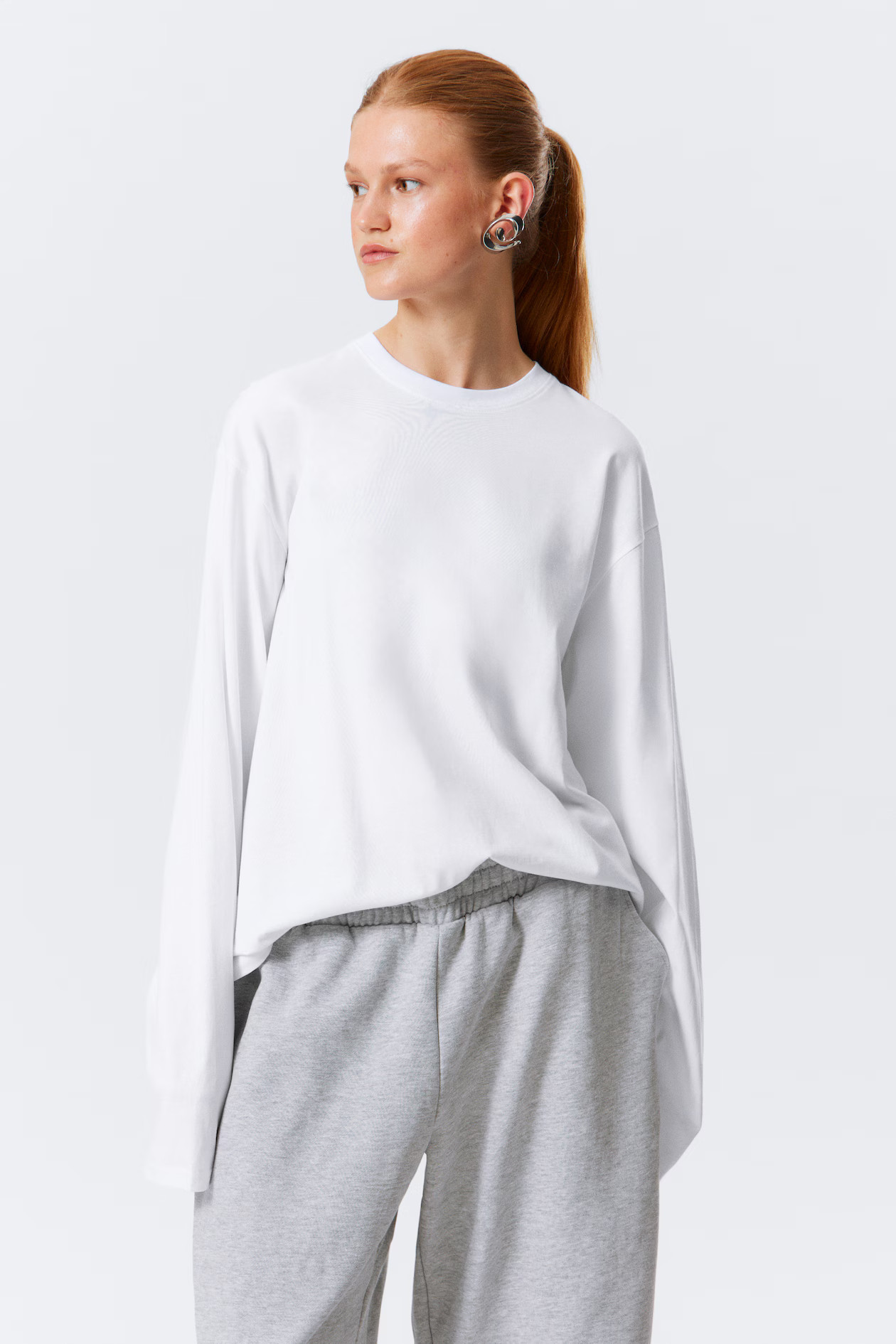Boxy Longsleeve aus Baumwolle | H&M (DE, AT, CH, NL, FI)