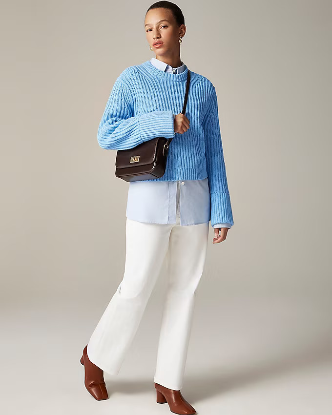 Heritage cotton fisherman crewneck sweater | J. Crew US