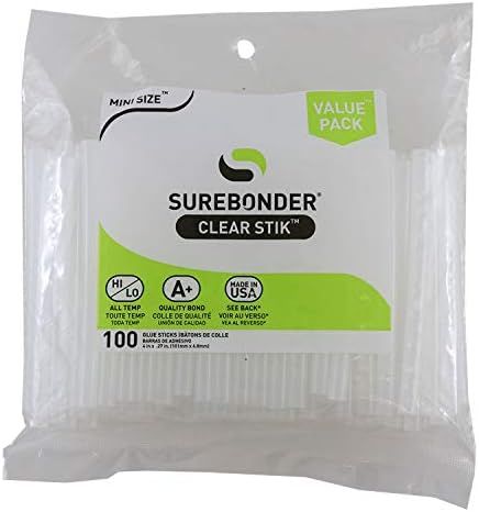 Surebonder DT-100 Made in the USA All Purpose Stik-Mini Glue Sticks-All Temperature-5/16"D, 4"L H... | Amazon (US)