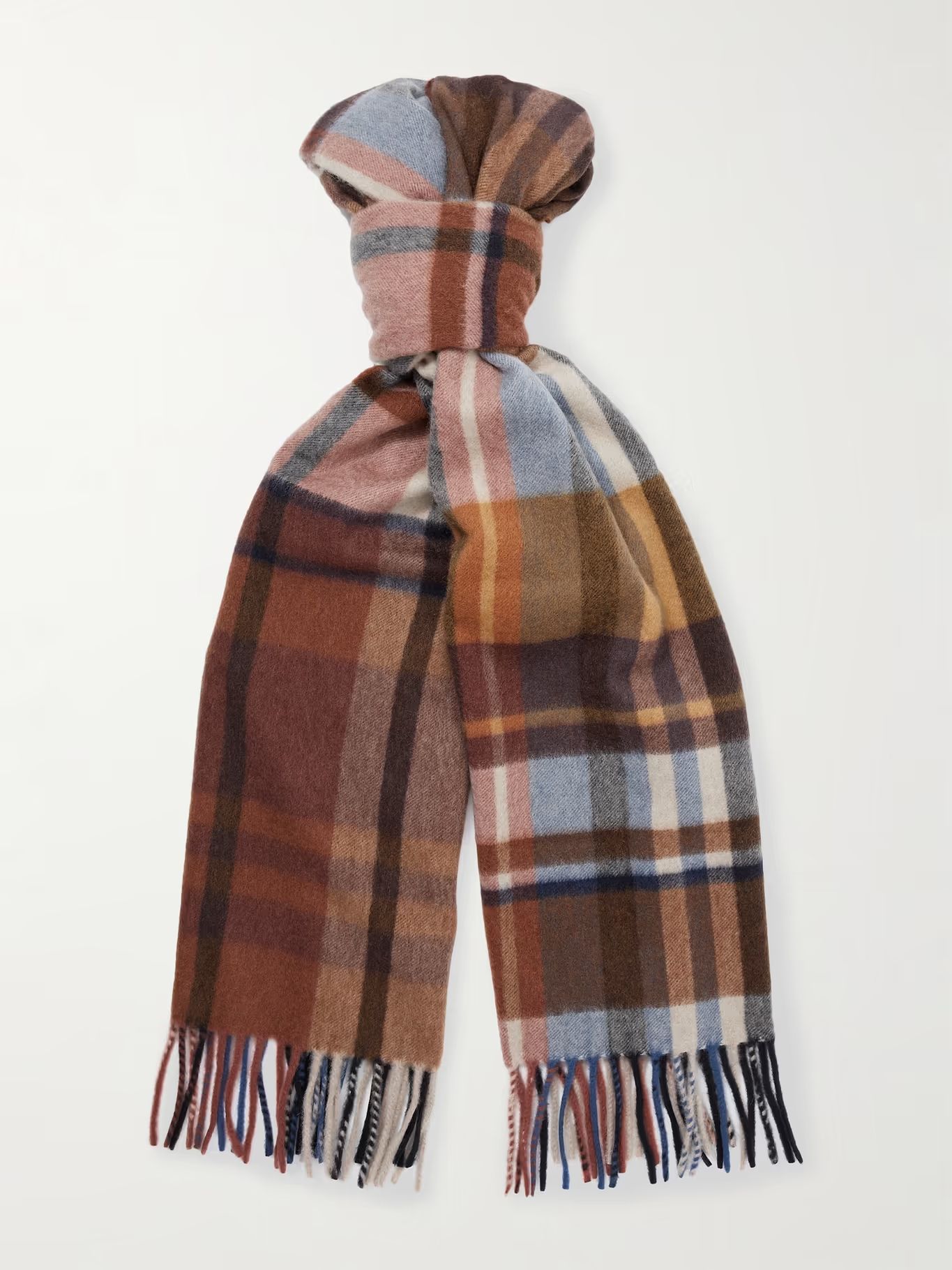 Fringed Checked Cashmere Scarf | Mr Porter (US & CA)