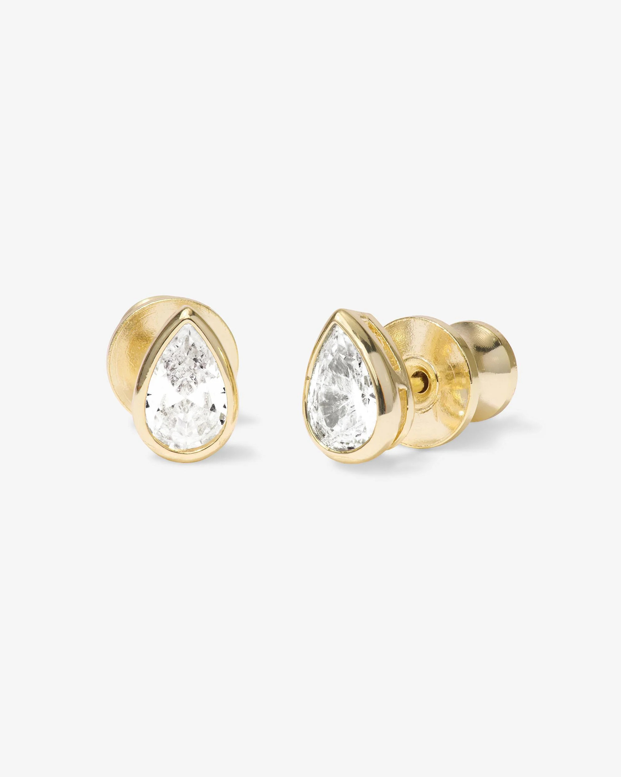 Isla 6mm Studs - Gold|White Diamondettes | Melinda Maria Jewelry