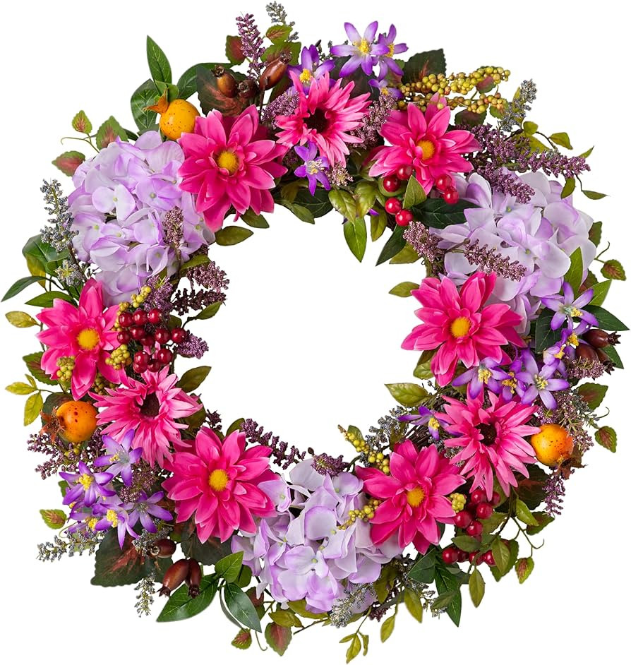 Balsam Hill Outdoor Vibrant Summer Bloom Spring & Summer Wreath - 30" Premium UV-Protected Floral... | Amazon (US)