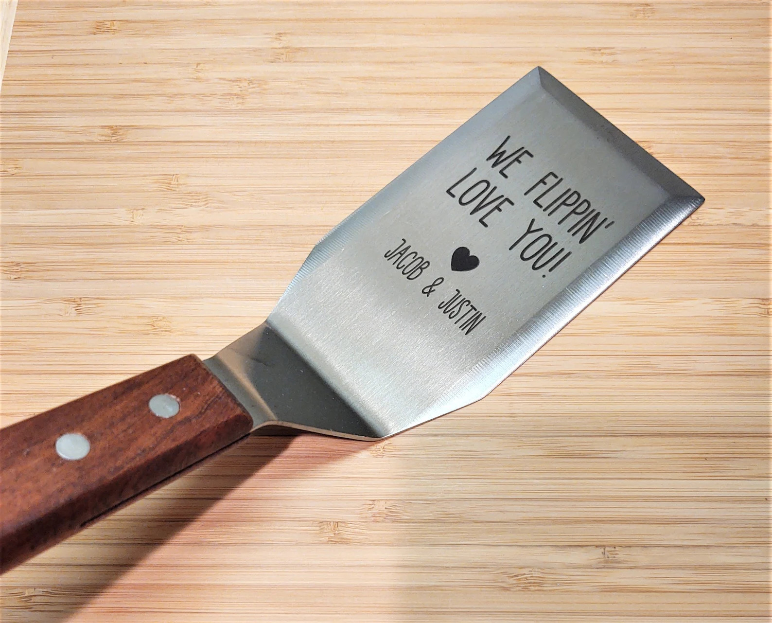 We Flippin' Love You! Dad Personalized Stainless Steel Spatula Grill Tool Turner Griddle, Barbequ... | Etsy (Global)