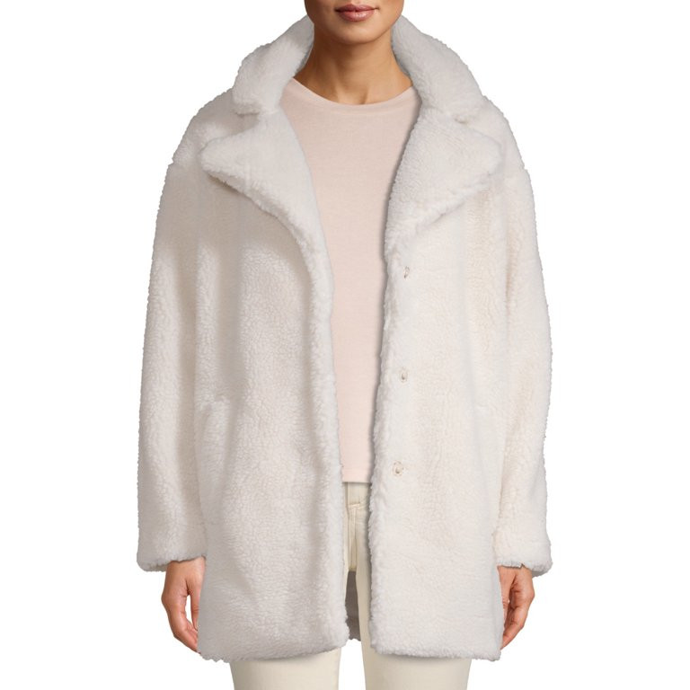 Jason Maxwell Women's Oversized Sherpa Coat | Walmart (US)