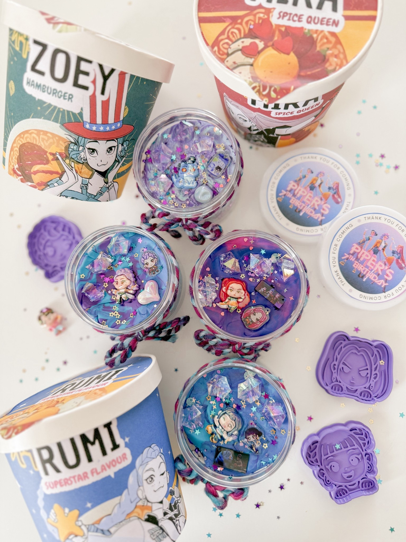 K-pop demon hunters Huntrix party favors 💜✨ 

#LTKmomlife #LTKdayinmylife #LTKKids