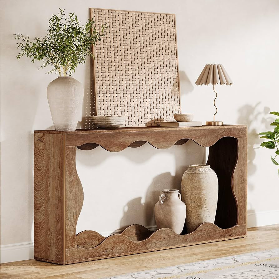 Tribesigns 63 Inches Farmhouse Console Table with Storage, Couch Table Behind Sofa, Long Entryway... | Amazon (US)